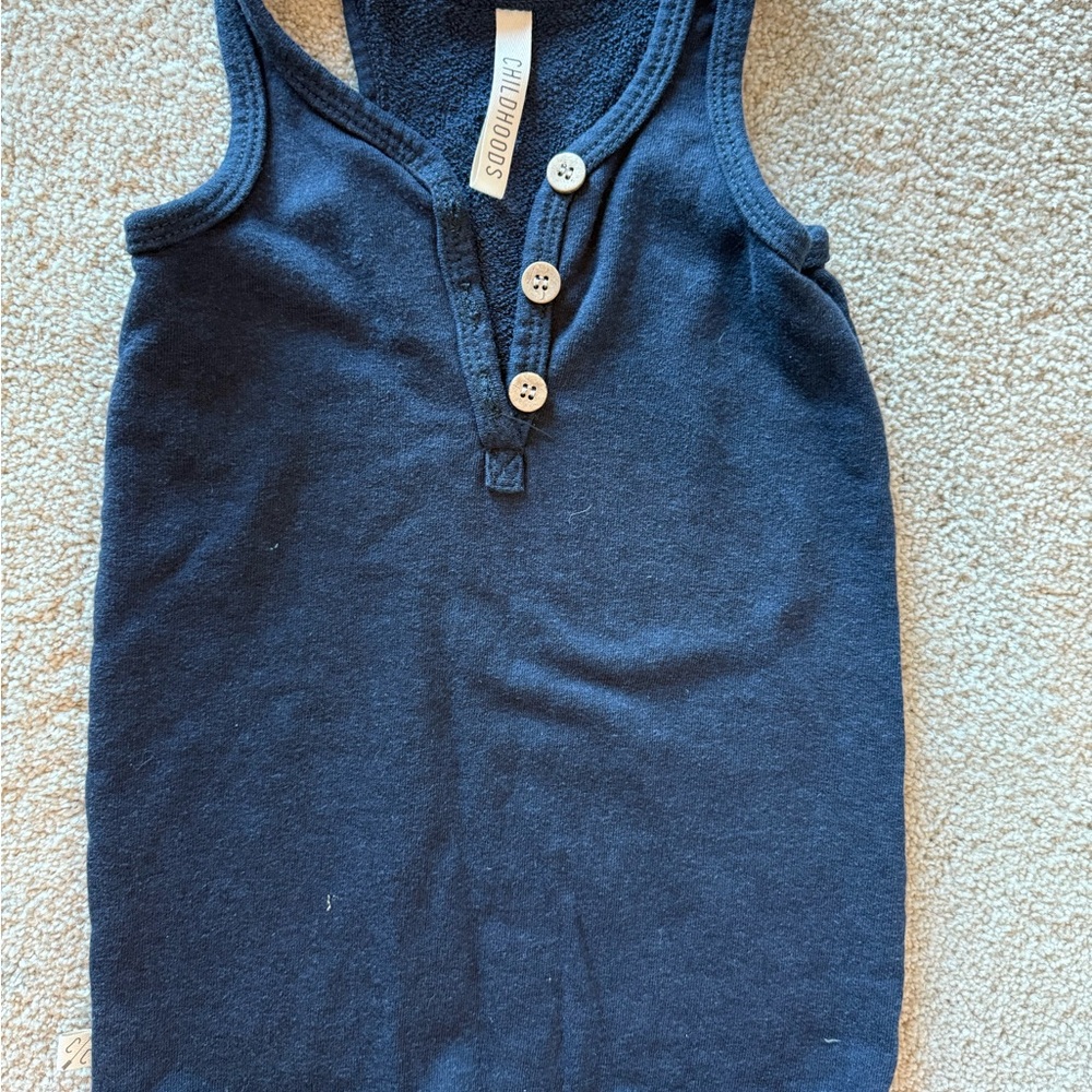 Childhoods- Navy Blue Kids Cotton Romper